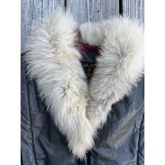 Avant Garde Leather Fur Bomber Jacket Women's Vintage Size 5/6 Y2K 90s Gray Coat - Picture 3 of 13